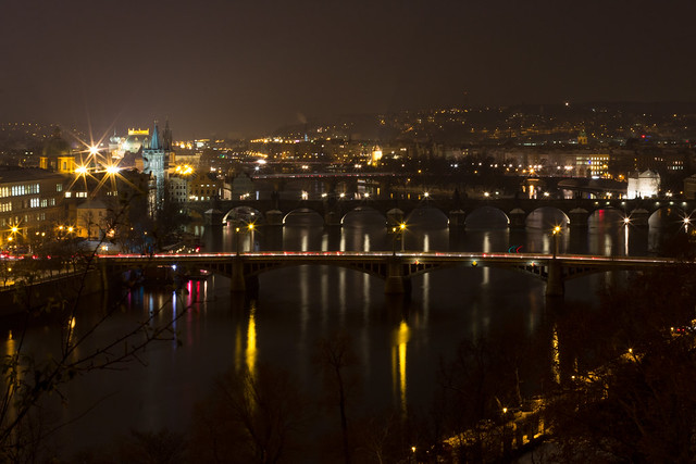 Prague's Bridges at Night