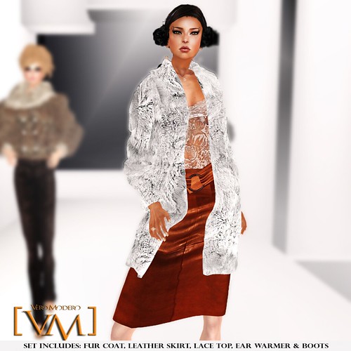 [VM] VERO MODERO _ Beren Fur Coat Set White