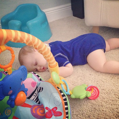 #latergram .. From this morning... He fell asleep on the floor. So cute!