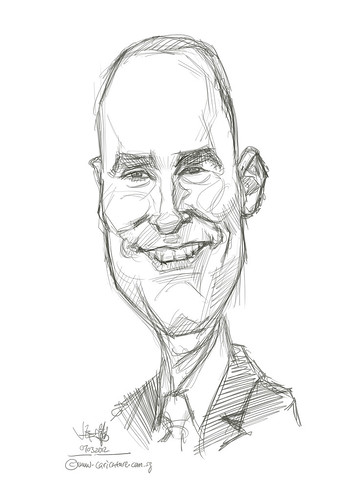 digital caricature for Hewlett Packard - 1