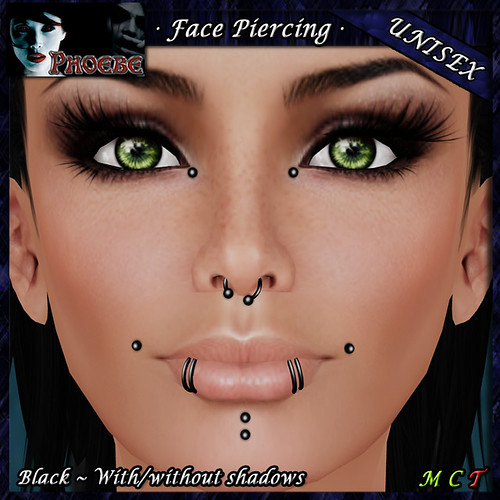 $49l Offer! *P* Unisex Face Piercing K8 ~Black~
