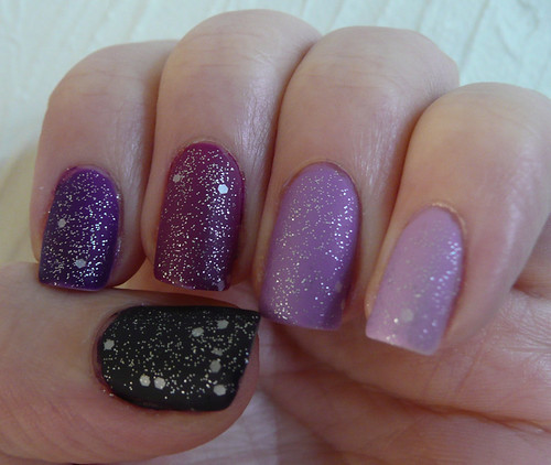 purple ombre matte glitter 1