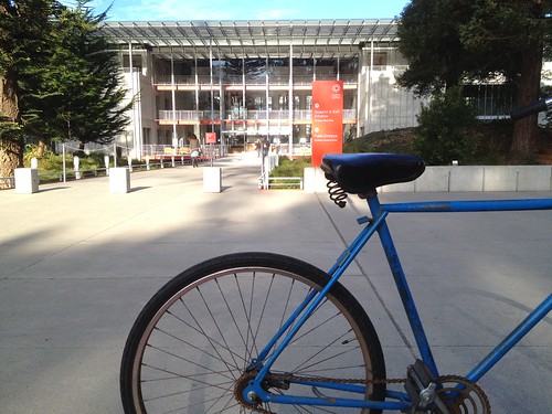 Bike in front of Cal Academy
