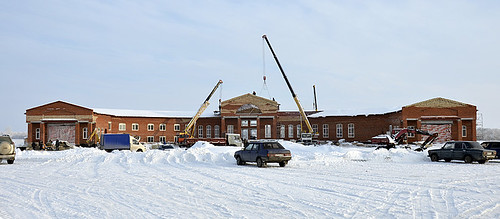 Строительство музейно-просветительского центра в Тарханах. Январь 2013 года