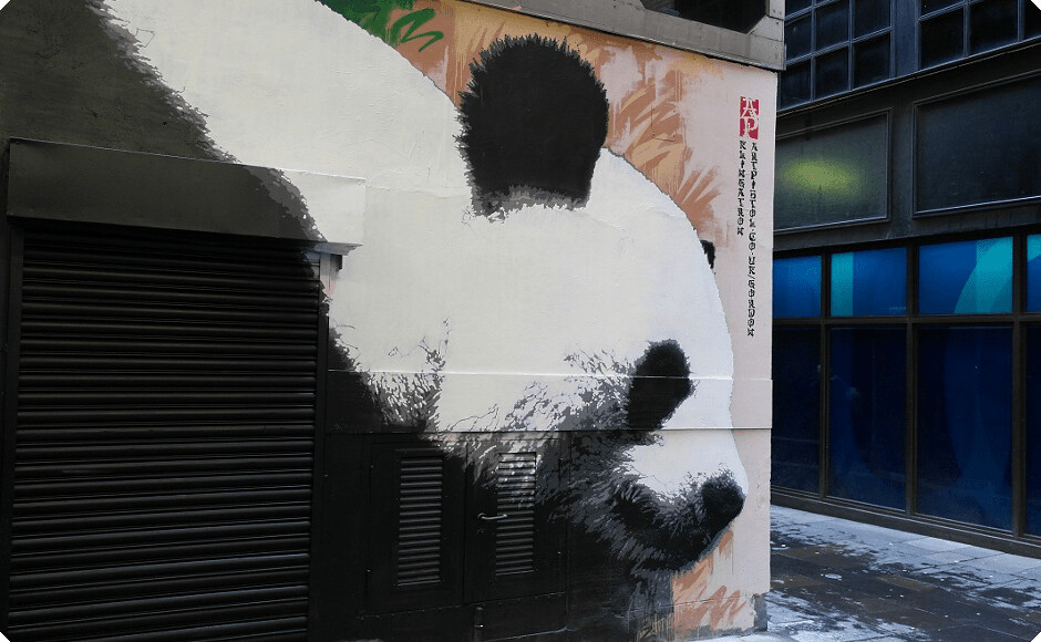 Giant Panda animal art in Glasgow