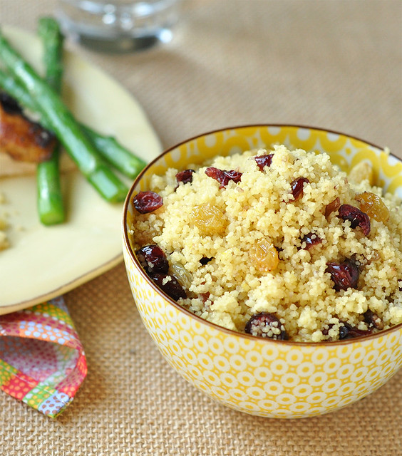 Couscous with Golden Raisins and Dried Cranberries