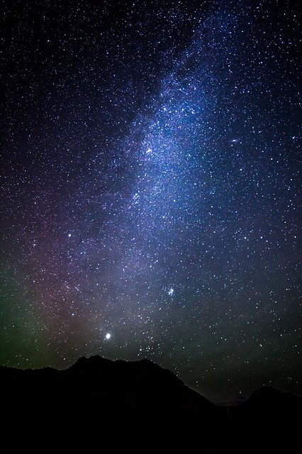 Aurora and Milky Way above Eyjafjallajökull Volcano, Iceland