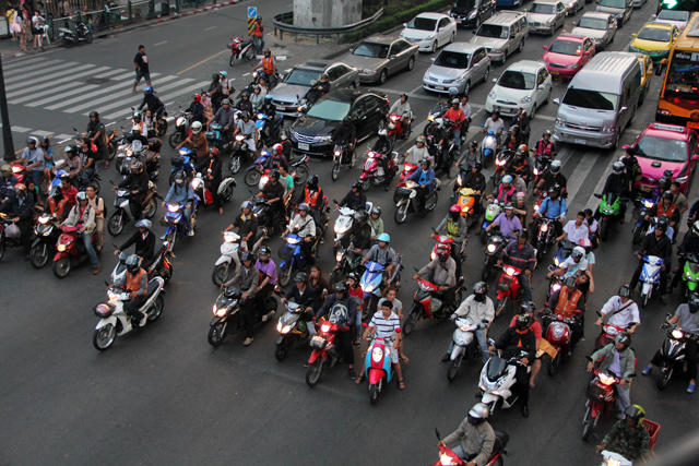 Bangkok traffic on Ratchaprasong