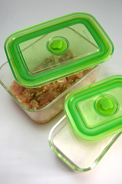 The Airtight Eco One-Touch is great for marinating and storing items in the fridge or freezer, and can be used for baking too!