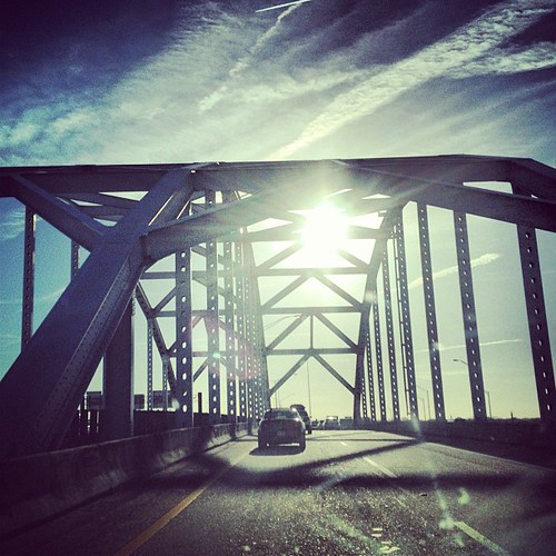 Cool bridge in Jacksonville. Love the sky trails :)