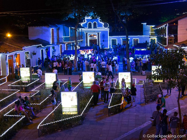 The 2012 holiday light display in Pueblito Paisa