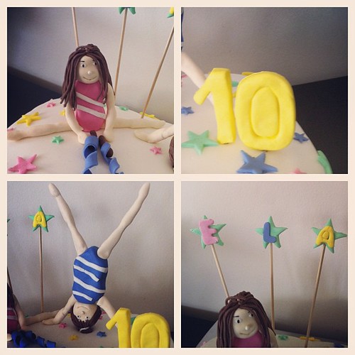 #gymnasticgirl#birthdaycake#sugarpaste #sugarart #10thbirthday by l'atelier de ronitte