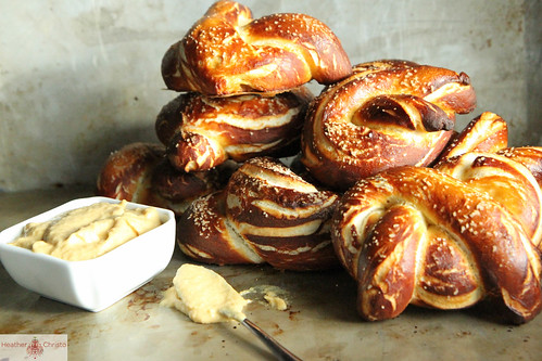 Soft Pretzels with Sweet and Spicy Onion Mustard
