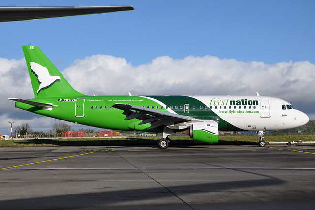 First Nation Airways of Nigeria A319 in Dublin, Ireland