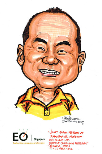 Mr Willie Lim caricature for EO Singapore