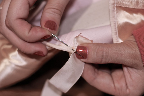 Sew your ribbons