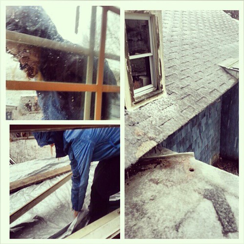 Tarped my first roof. #oldhouse #flatroofwoes