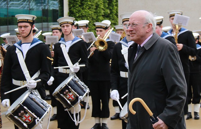 Nick Raynsford arriving at NMM for Queen's reception