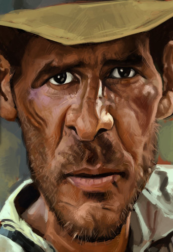 digital caricature of Harrison Ford - 3