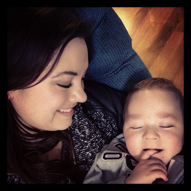 Love me some Harrison-boy snuggles. #family #proudauntie #christmaseve