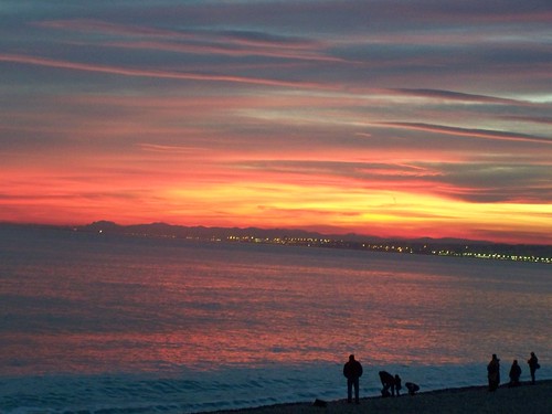 Sunset over Nice bay