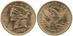 1869-S Half Eagle