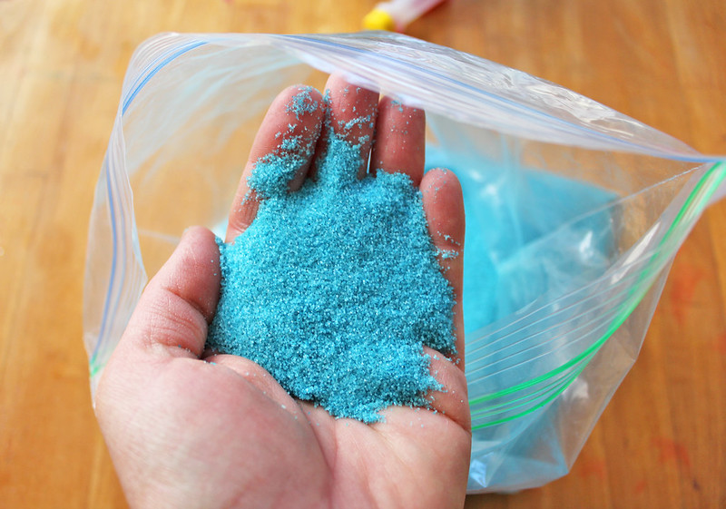 DIY Art Materials | Learn how to make colored salt for art and science projects. BONUS: six ideas for what to do with it!