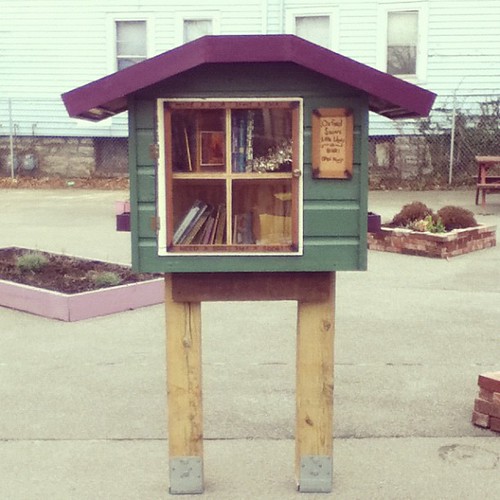 Sidewalk library - leave one, take one.