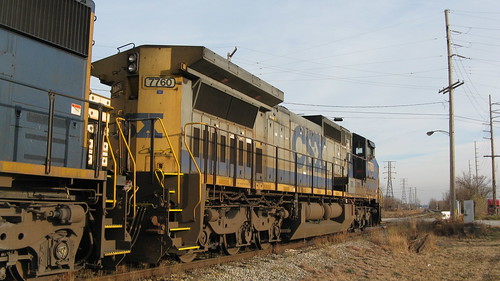 CSX Transportation Company diesel locomotives idling.  Hammond Indiana.  Sunday, November 25th, 2012. by Eddie from Chicago