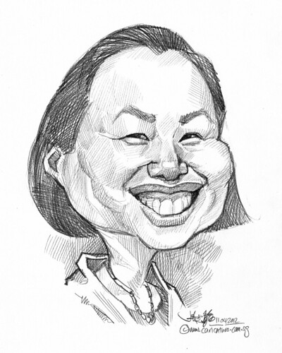 lady caricature in pencil 11042012