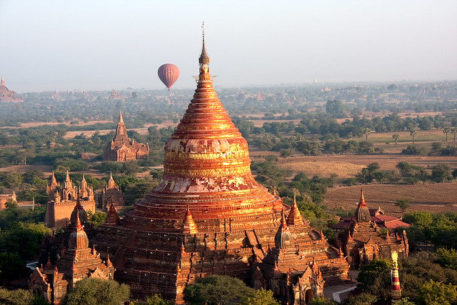 Balloon flight over Bagan, Myanmar