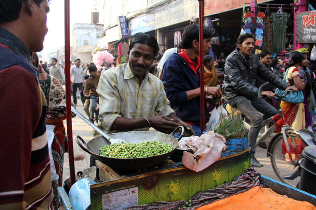 Green peas in Varanasi, India