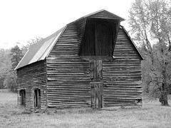 Barn with Gambrel Roof and Hay Hood