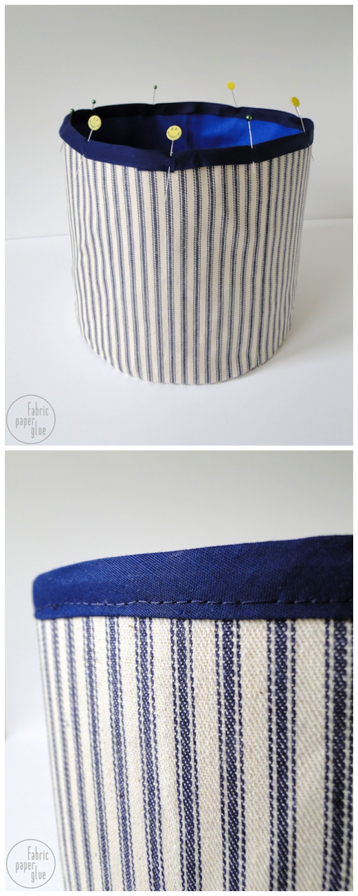 Fabric + Leather Project Baskets