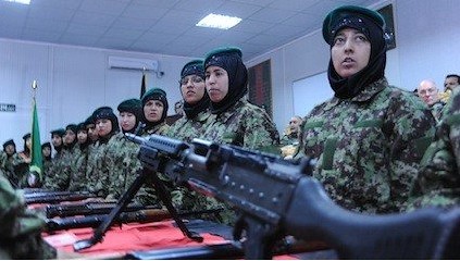 Afghanistan women soldiers trained by US-NATO forces now occupying the Central Asian nation. One woman soldier killed a US contractor on December 24, 2012. by Pan-African News Wire File Photos