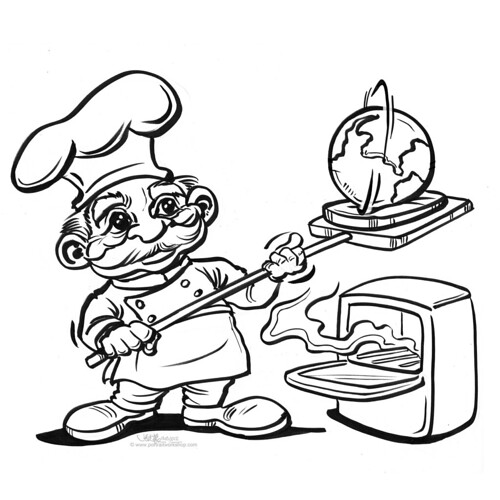 chef cartoon illustration (revised 2) - A4