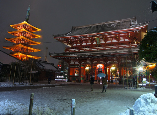 Photo:Tokyo, Asakusa snowfall By:Manish Prabhune(マニッシュ)