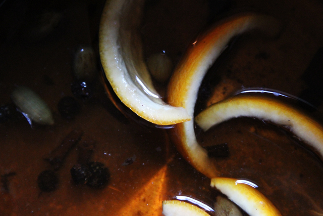 simmering orange peels, etc.