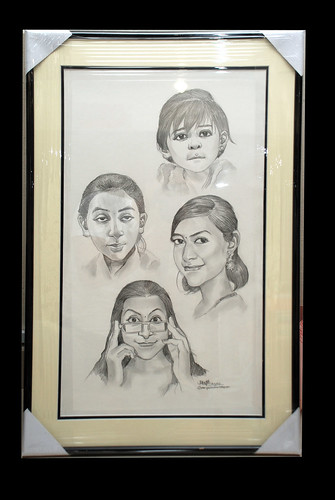 portraits of a girl chronological order of age with frame