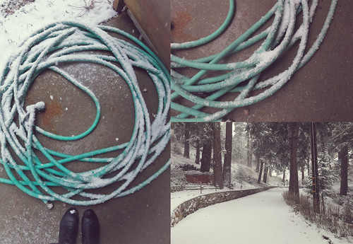 snow and hose