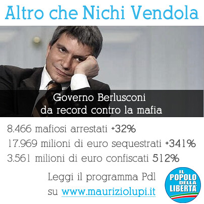 Record di Berlusconi contro la mafia
