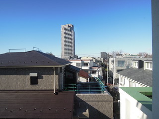 2013/1/26 杉並区立和田中学校視察 校舎より街並みを望む。