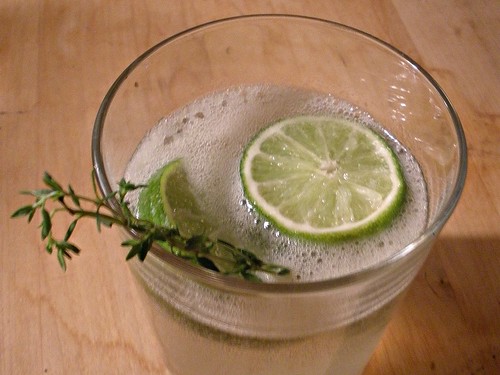 lime thyme cocktail