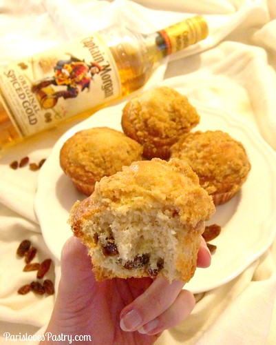Christmas Morning Muffins: Rum-Soaked Raisin Muffins with Crumb Topping