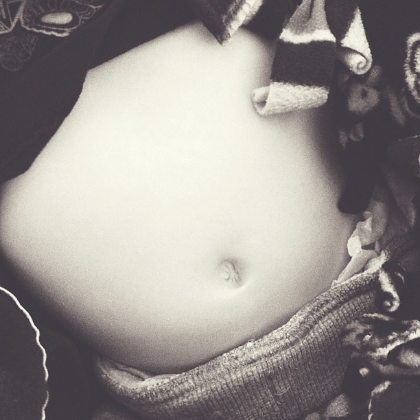 Belly button.
