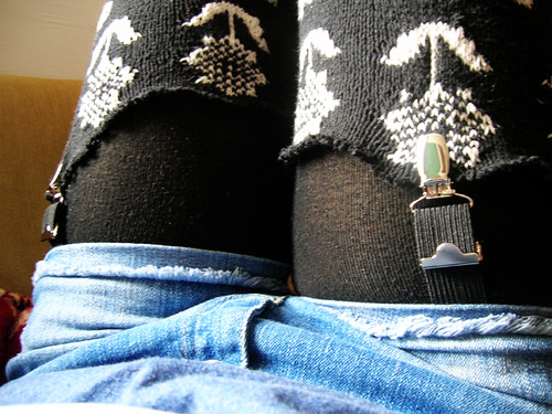 sweater leggings with garters