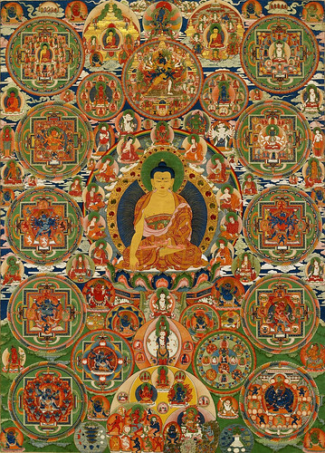 013-Bhutanese painted complete mandala, 19th century, Seula Gonpa, Punakha, Bhutan-Wikimedia Commons