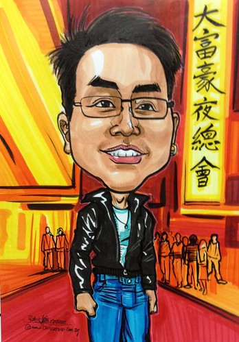 Gangster caricature for Carl Zeiss Singapore