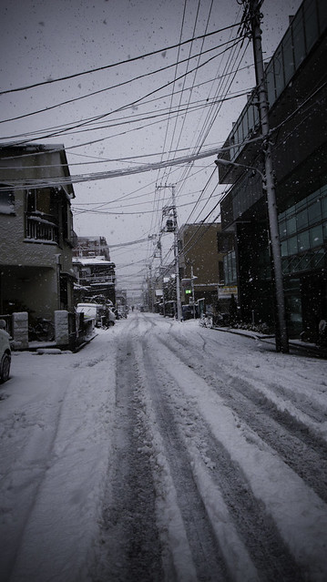 Minami Kasai Tokyo, My Street in Snow