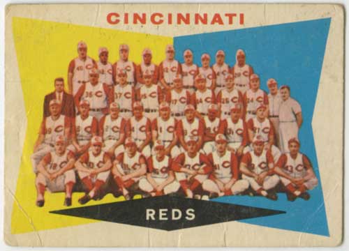 1960 Topps Cincinnati Red Team Card